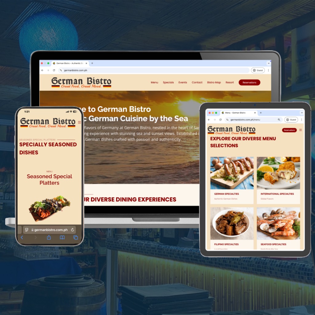 German Bistro Website Screenshot